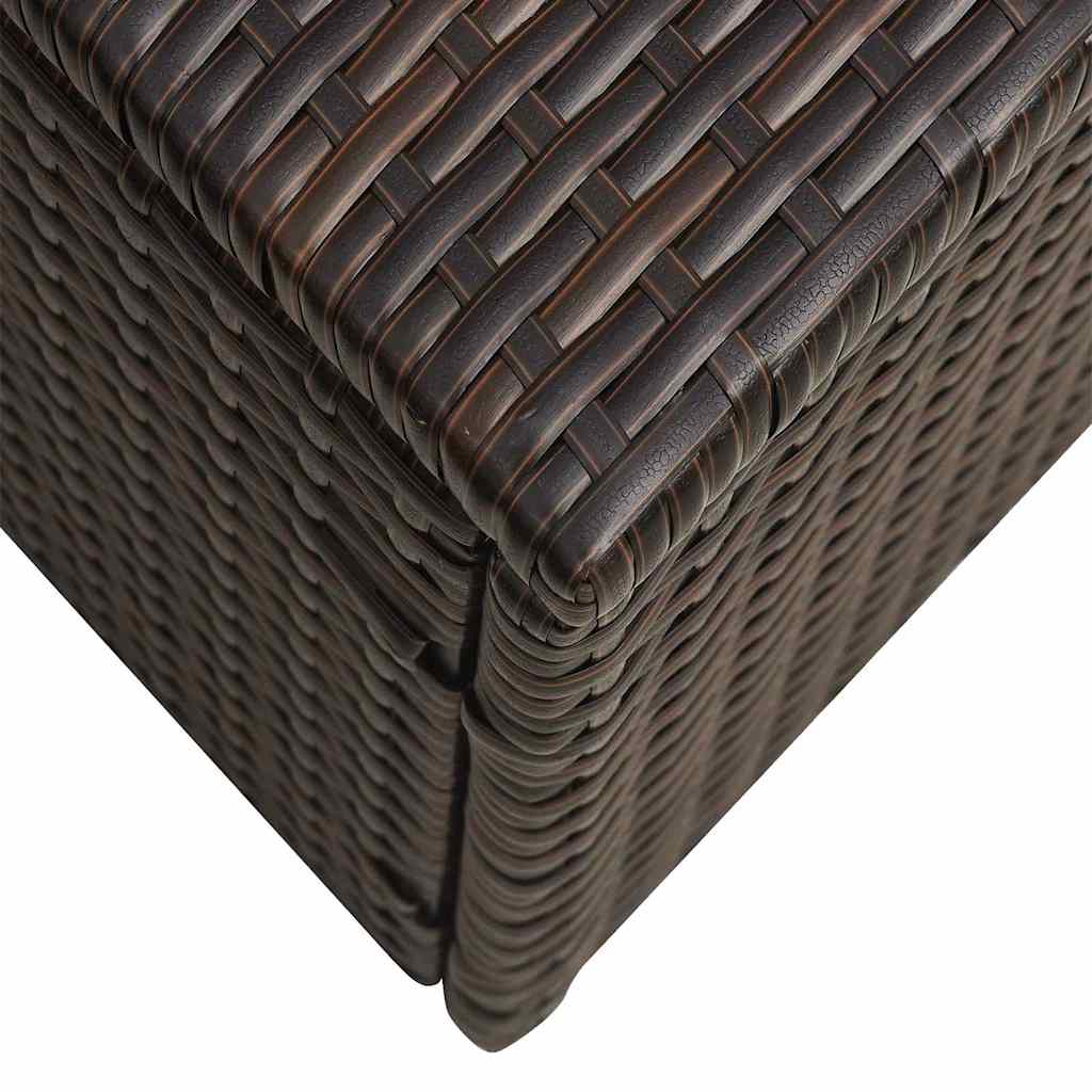 5-tlg. Garten-Lounge-Set mit Auflagen Poly Rattan Braun